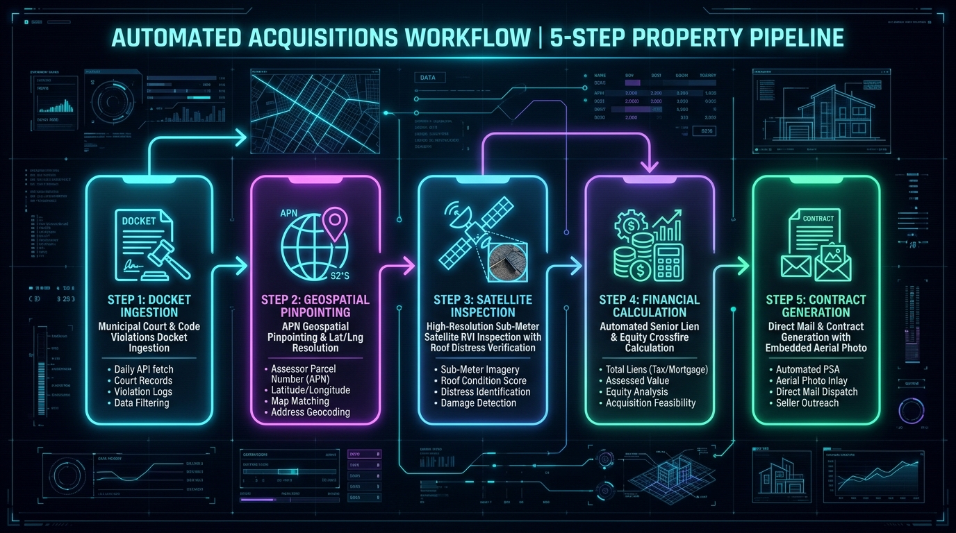 5-Step Automated Acquisitions Workflow Pipeline